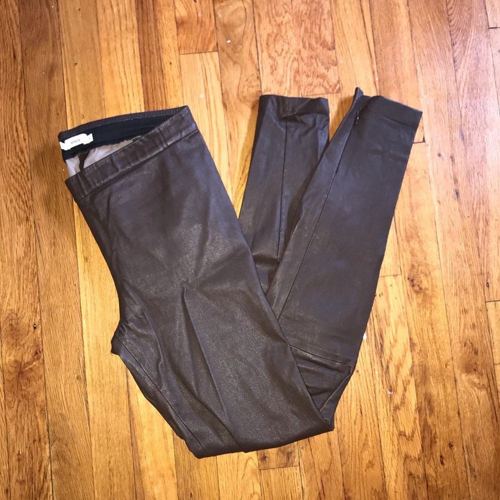 Vince leather leggings. Size M